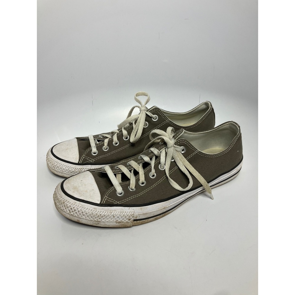 Converse all‎ star gray canvas low top sneakers men's size 12/womens size 14